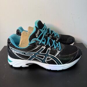 Asics Gel Kanbarra 6 Running Shoes Black Blue Womens Size 8 athletic active